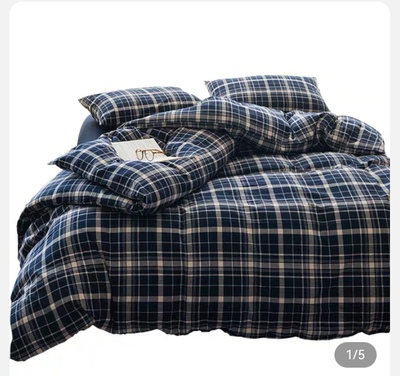 简约纯棉无印款法兰绒被套