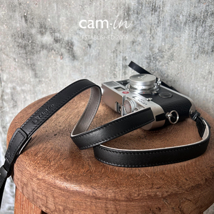 适用于富士XT5 cam 斜跨相机肩带 复古牛皮微单相机背带 XT50