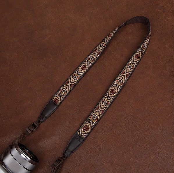cam-in 复古文艺绣花单反微单相机背带 肩带适用于索尼徕卡富士