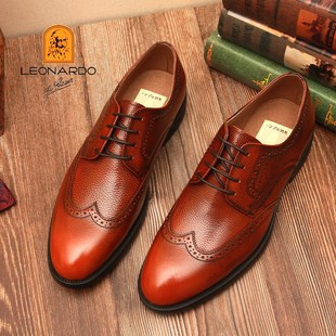 利奥纳多日本原装进口新款赠懒人系带leonardo正品装男士爸爸皮鞋