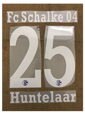 德甲沙尔克04印号25号亨特拉尔印字#25 Huntelaar Nameset热转印