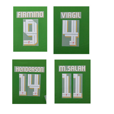 2526利物浦主场欧冠印号21号若塔11号萨拉赫4号范戴克热转印印字