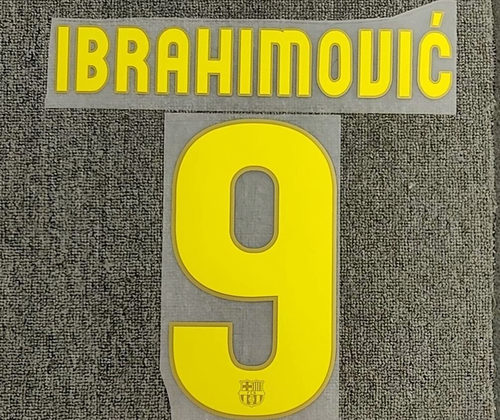 2008-2010巴萨伊布印字#9 IBRAHIMOVIC印字热转印印号