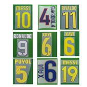 复古巴萨印字梅西内马尔苏亚雷斯罗纳尔迪尼奥亨利伊涅斯塔印号