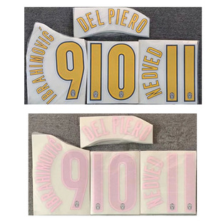 2004-2005尤文印字伊布内德维德皮耶罗热转印带背胶印字