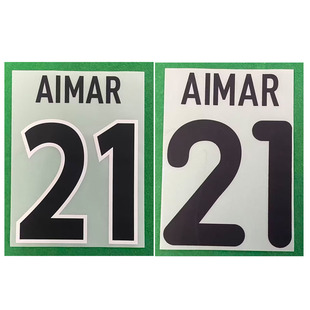 01-04瓦伦西亚21号艾马尔印字#21 AIMAR Nameset热转印印号