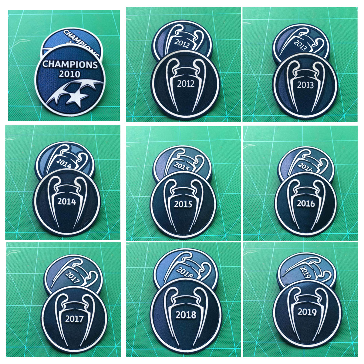 欧冠卫冕臂章2010-2018皇马巴萨历届欧冠夺冠手臂徽章