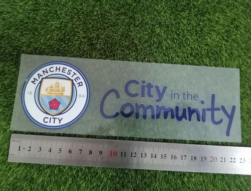 2023曼城欧冠赞助City  In The Community热转印足球足球烫画