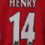 97-06阿森纳主场印字14号亨利 #14 HENRY NAMESET 植绒热转印印号 - 实物图