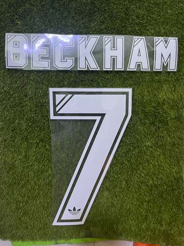 曼联复古植绒印字7号贝克汉姆#7 BECKHAM Nameset