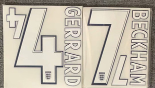 2008英格兰印字贝克汉姆杰拉德印号Beckham Gerrard Nameset