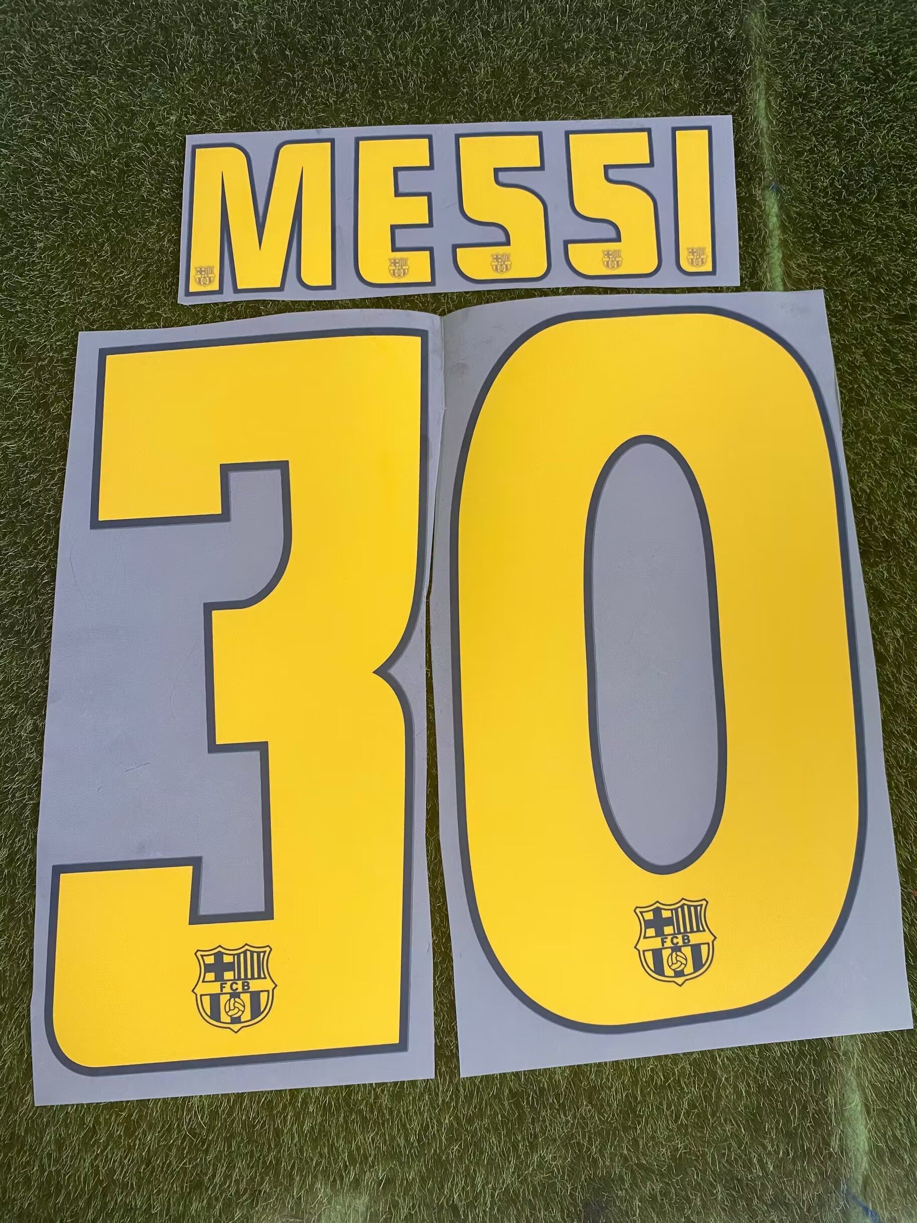 巴萨30号梅西印字定制印号自定义diy热转印足球烫画
