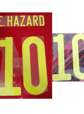 2020比利时10号哈扎尔印字Nameset热转印印字印号