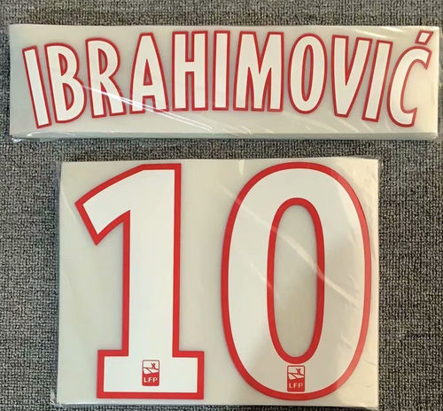 巴黎伊布印字#10 IBRAHIMOVIC Nameset热转印印号