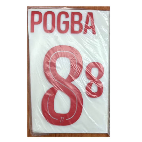 25-26法甲摩纳哥8号博格巴#8 POGBA Nameset热转印印字印号