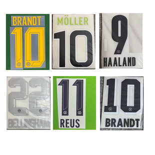 德甲大黄蜂9号哈兰德11号罗伊斯9号吉拉西阿德耶米印字印号