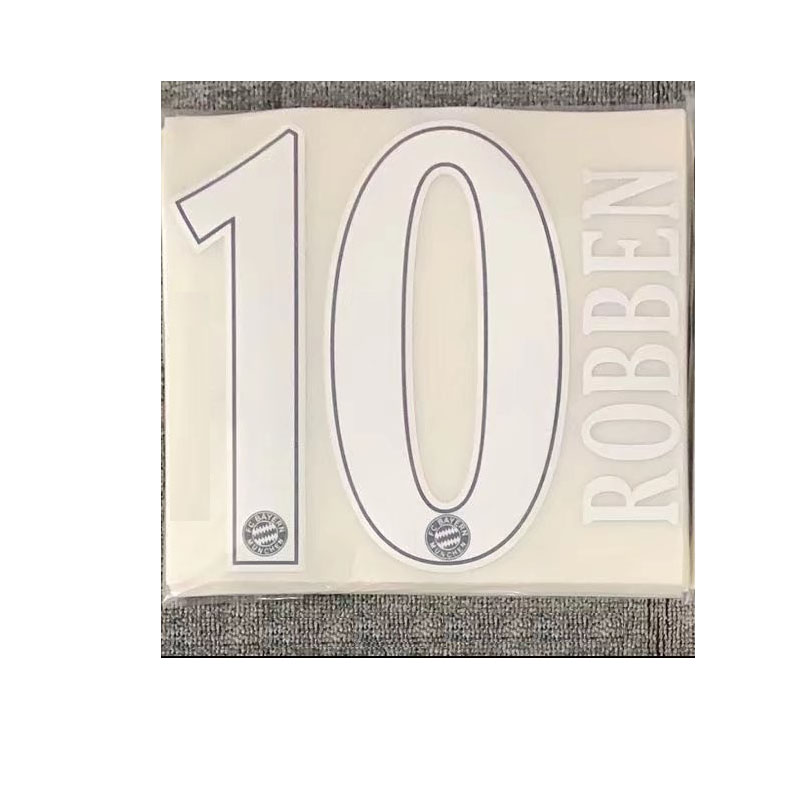 复古印字10号罗本印号#10 ROBBEN Nameset 定制印号热转印足球印