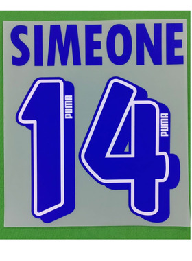 1994-1996马竞西蒙尼印字印号#14 Simeone Nameset热转印烫画