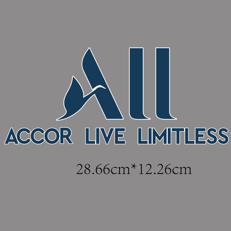 巴黎欧冠accor live limitless热转印烫画印字