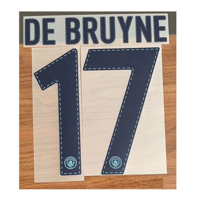 2023曼城主场印号17号德布劳内印字#17 DE BRUYNE Nameset热转印