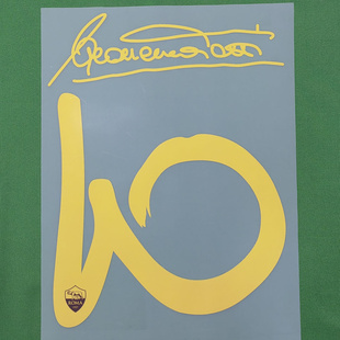 复古18-19罗马主场托蒂签名版热转印印字印号