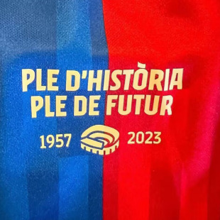 巴萨卫冕对赛阿尔巴布斯克茨告别赛对阵小字Camp Nou 对阵印字