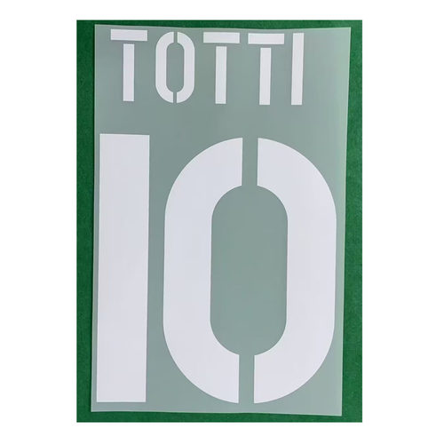 04-05罗马主场印字10号托蒂#10 TOTTI Nameset热转印印字印号