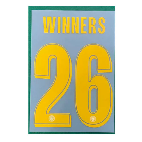 2026联赛杯曼城夺冠印号#26 Winner Nameset热转印印字印号