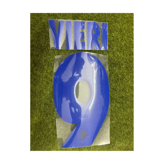 马竞9号维埃里印字#9 VIERI Nameset复古植绒印号