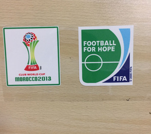 2013年摩纳哥世俱杯比赛臂章印号印字热转印烫画胶印