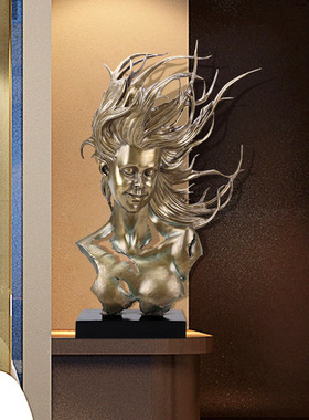 抽象欧美女人头像陈设雕塑艺术品