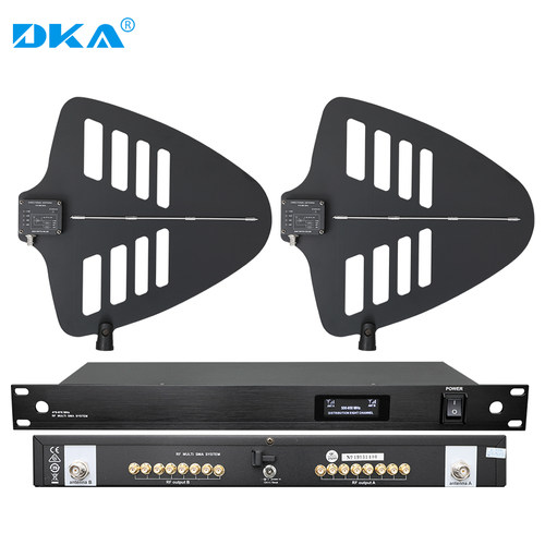 DKA 校园舞台演出麦克风学校无线话筒天线信号增强放大器一拖八