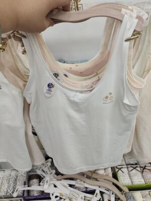 少女发育背心中短款超细棉乳胶杯垫棉面超薄春夏款两件59.9可混配