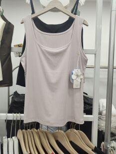 必娇雅蛇骨纹U型领方领简约吊带宽肩背心59.9两件装 全场混配