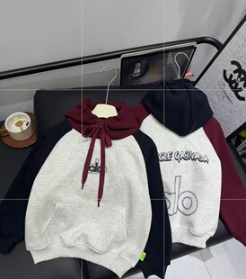 实体奇博儿连帽一体绒卫衣帽子颜色110-150偏小