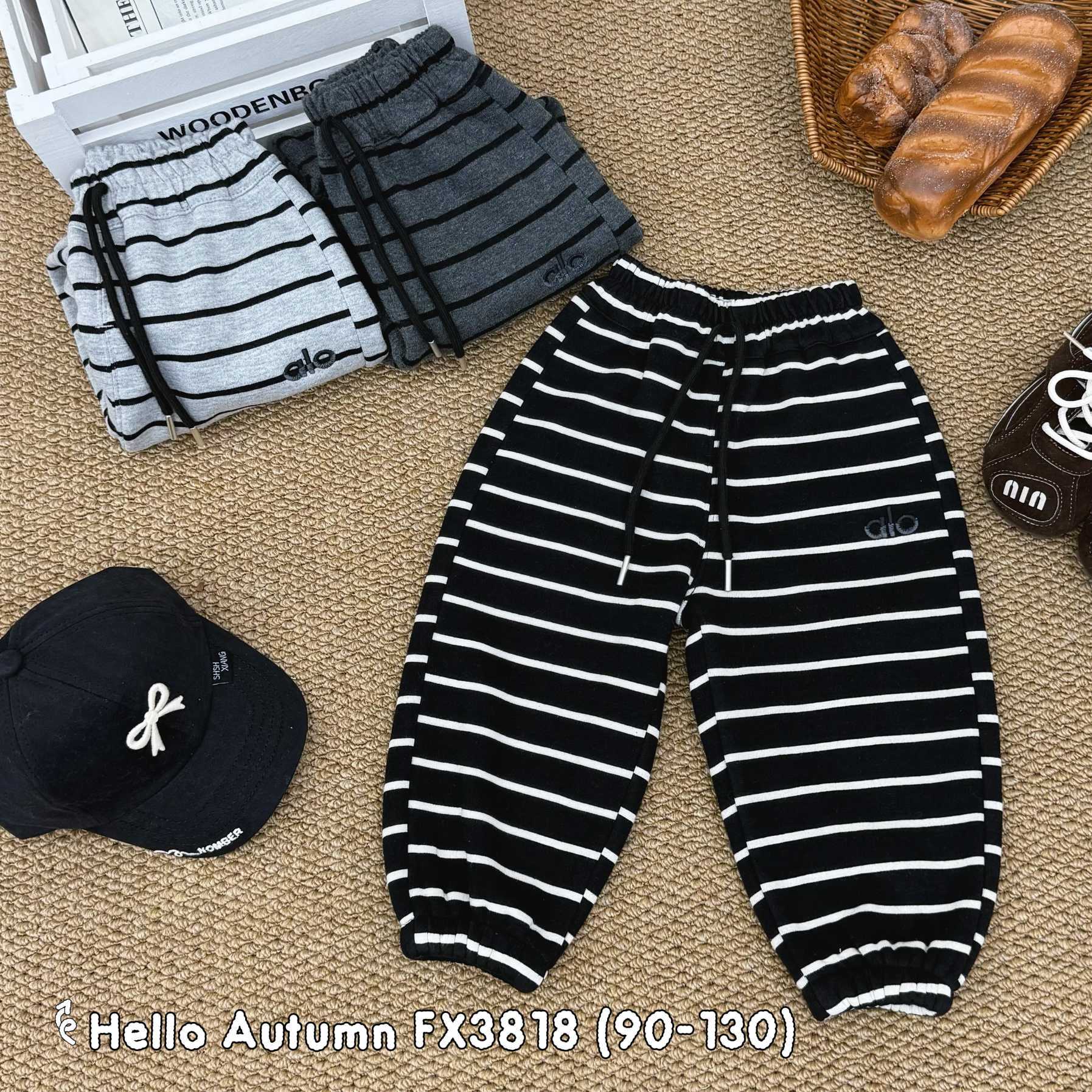 七兴猫一体奥粒绒加绒针织卫裤90-130小童组