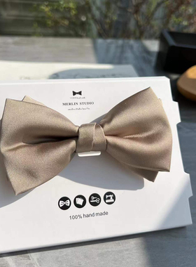 MERLIN STUDIO日本宫廷丝毛材质婚手作领结煲呔西欧聚会PARTY礼物