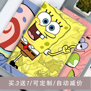 动画周边海绵宝宝派大星学生B5加厚胶套笔记本作业本A5记事簿定制