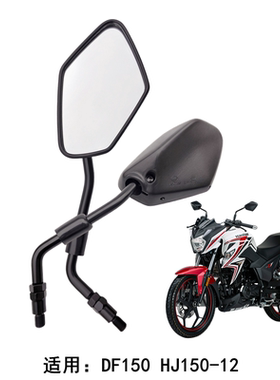 适用豪爵摩托车DF150跑车HJ150-12A左右后视镜反光后视镜原厂枝华