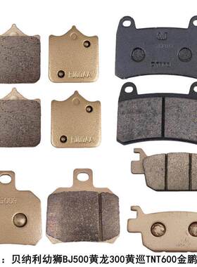 适用贝纳利幼狮BJ500黄龙300黄巡TNT600金鹏502X前后刹车片碟刹皮