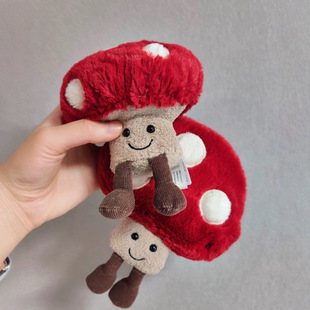 蘑菇挂件毛绒可爱公仔小蘑菇钥匙扣玩偶包包挂件