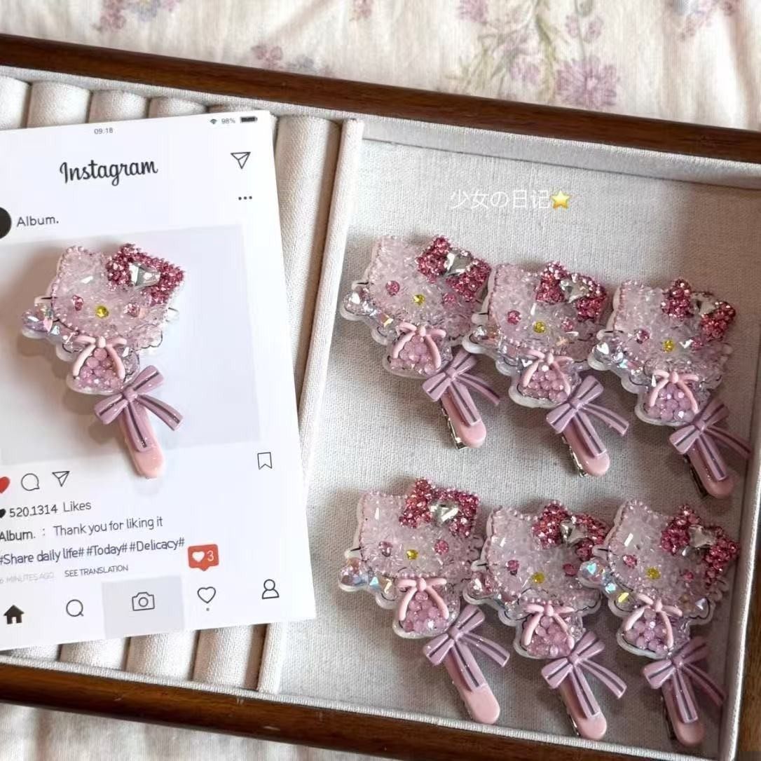 甜美少女心kt猫闪钻发夹时尚可爱一字夹后脑勺碎发夹精美设计发夹,饰品/流行首饰/时尚饰品新,民族风发饰,淘宝优惠券,粉丝福利购,淘宝优惠卷