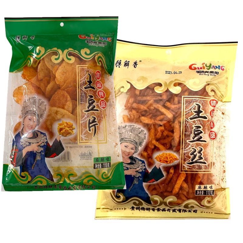 贵州特产开阳馋解香麻辣土豆片土豆丝洋芋丝薯片马铃薯丝零食小吃