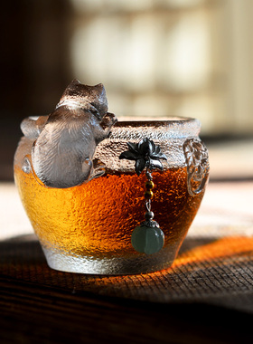 琉璃茶杯故宫御猫咪杯主人杯单杯高端创意喝茶小杯茶具茶盏送礼物