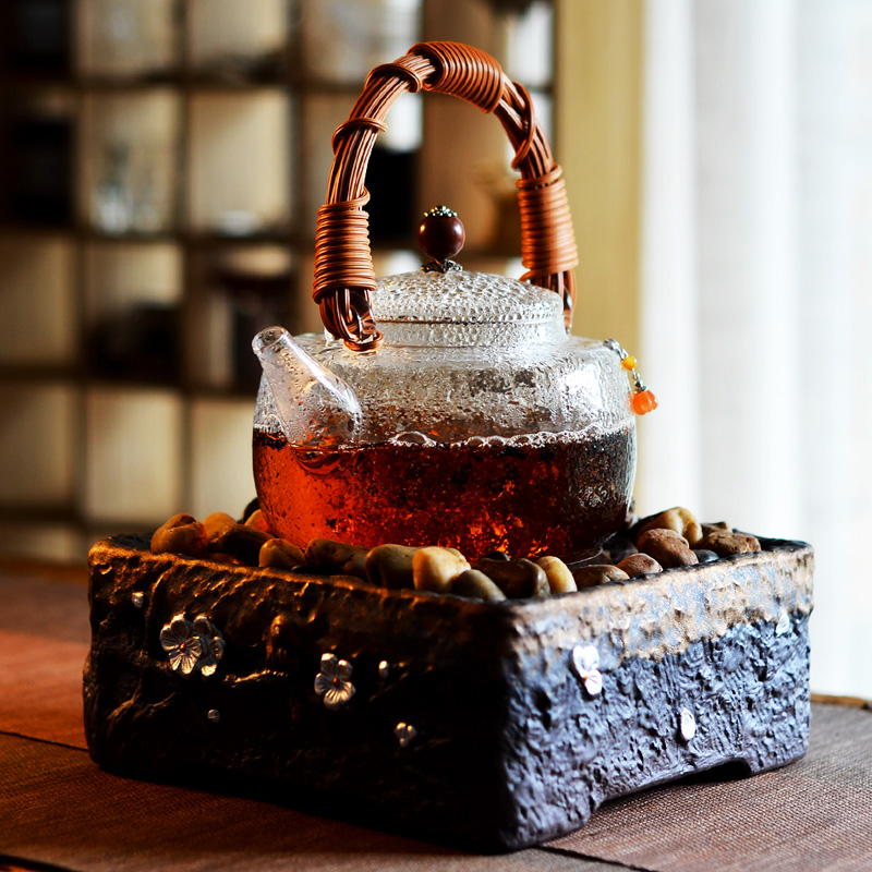 皂角树下日式耐热玻璃煮茶壶