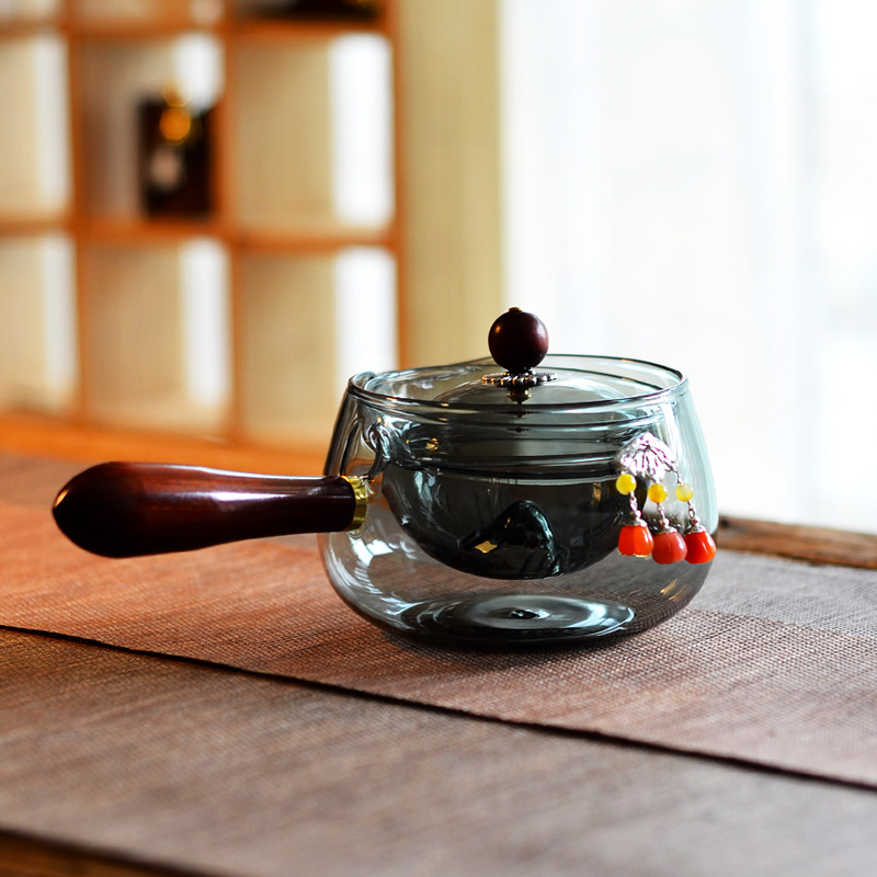 小青柑专用泡茶壶玻璃耐高温煮茶器家用创意旋转逍遥壶功夫茶茶具