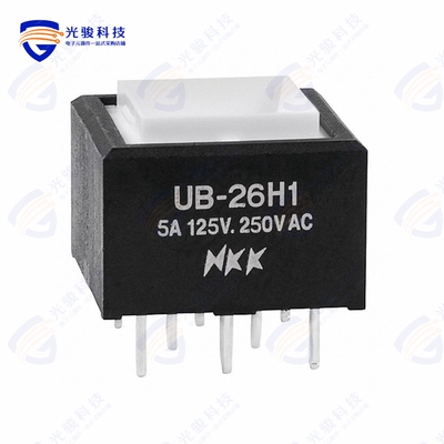 UB26SKW035D 《SWITCH PUSHBUTTON DPDT 5A 125V》