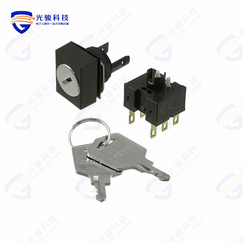 A165K-J3M-2 《SWITCH KEYLOCK 3POS DPDT 5A 125V》