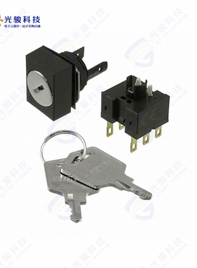 A165K-J3M-2 《SWITCH KEYLOCK 3POS DPDT 5A 125V》
