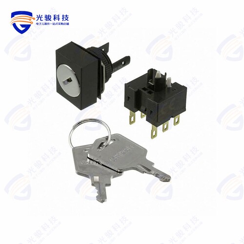 A165K-J3M-2 《SWITCH KEYLOCK 3POS DPDT 5A 125V》